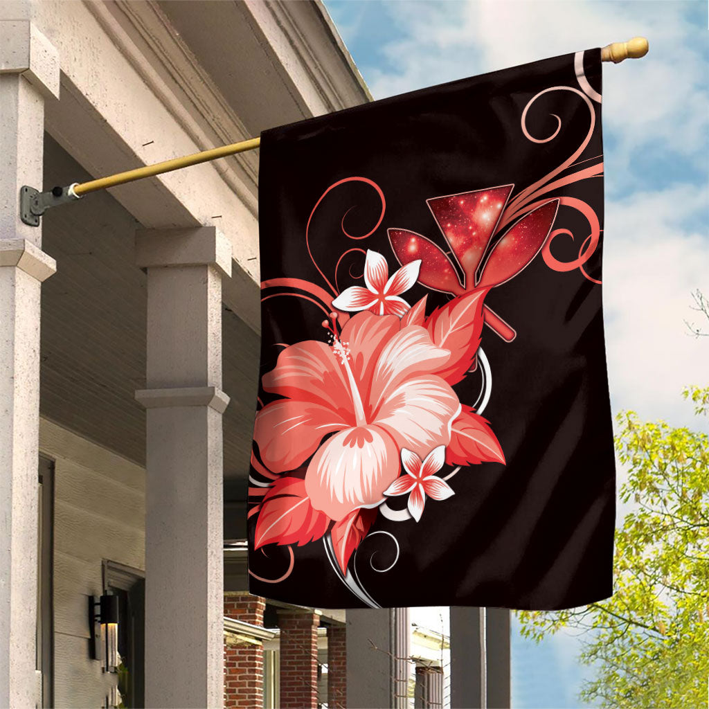 Hawaii Makahiki Kanaka Maoli Garden Flag Red Hibiscus Floral Vibes LT05 House Flag Red - Polynesian Pride