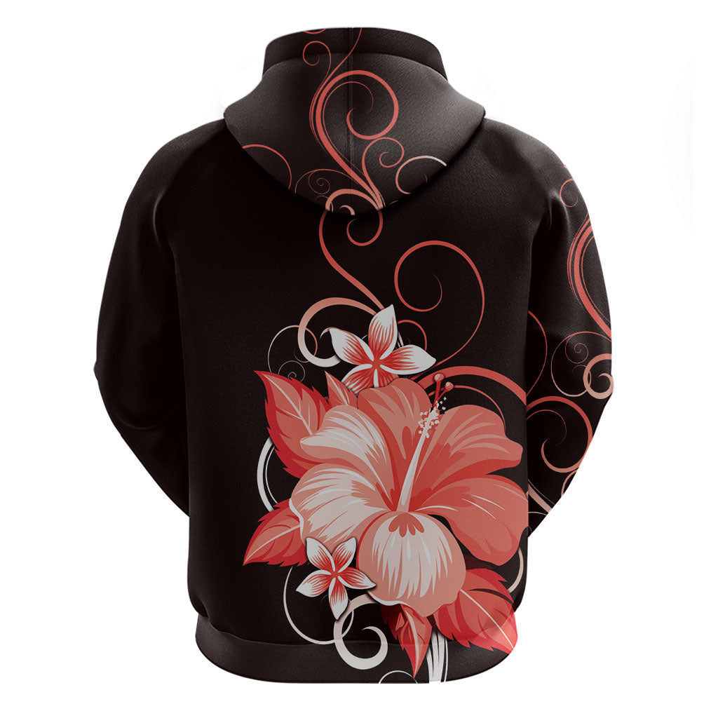 Hawaii Makahiki Kanaka Maoli Hoodie Red Hibiscus Floral Vibes LT05 - Polynesian Pride