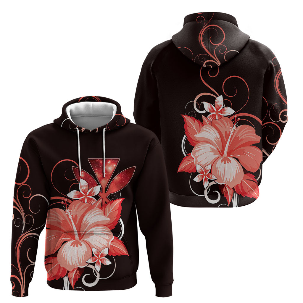 Hawaii Makahiki Kanaka Maoli Hoodie Red Hibiscus Floral Vibes LT05 - Polynesian Pride