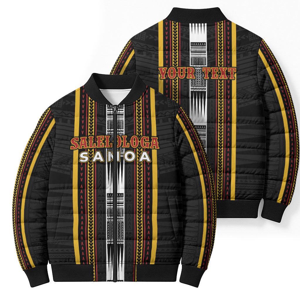 Personalised Salelologa Samoa Bomber Puffer Jacket Samoan Tribal Pattern LT05 - Polynesian Pride