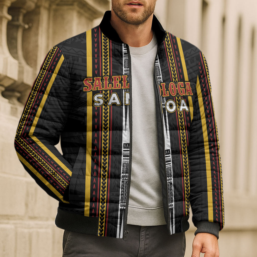 Personalised Salelologa Samoa Bomber Puffer Jacket Samoan Tribal Pattern LT05 - Polynesian Pride