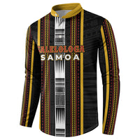 Personalised Salelologa Samoa Button Sweatshirt Samoan Tribal Pattern LT05 - Polynesian Pride