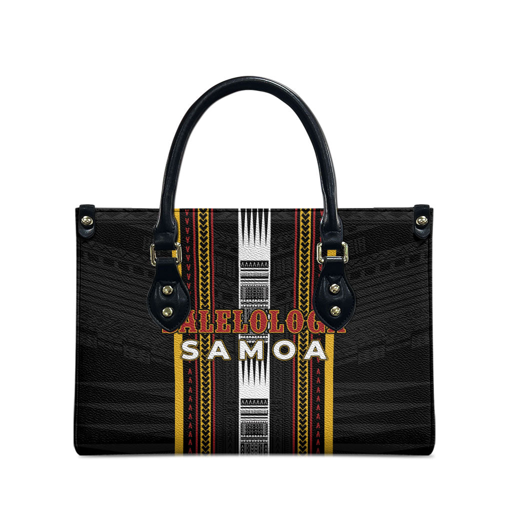 Salelologa Samoa Leather Bag Samoan Tribal Pattern LT05 - Polynesian Pride