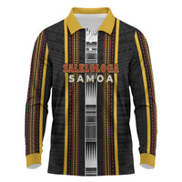 Personalised Salelologa Samoa Long Sleeve Polo Shirt Samoan Tribal Pattern