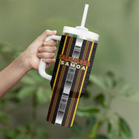 Personalised Salelologa Samoa Tumbler With Handle Samoan Tribal Pattern LT05 - Polynesian Pride