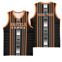 Personalised Vaitele Samoa Basketball Jersey Samoan Tribal Pattern LT05 - Polynesian Pride