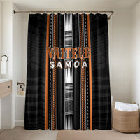 Vaitele Samoa Bathroom Set Samoan Tribal Pattern LT05 Shower Curtain Only Orange - Polynesian Pride