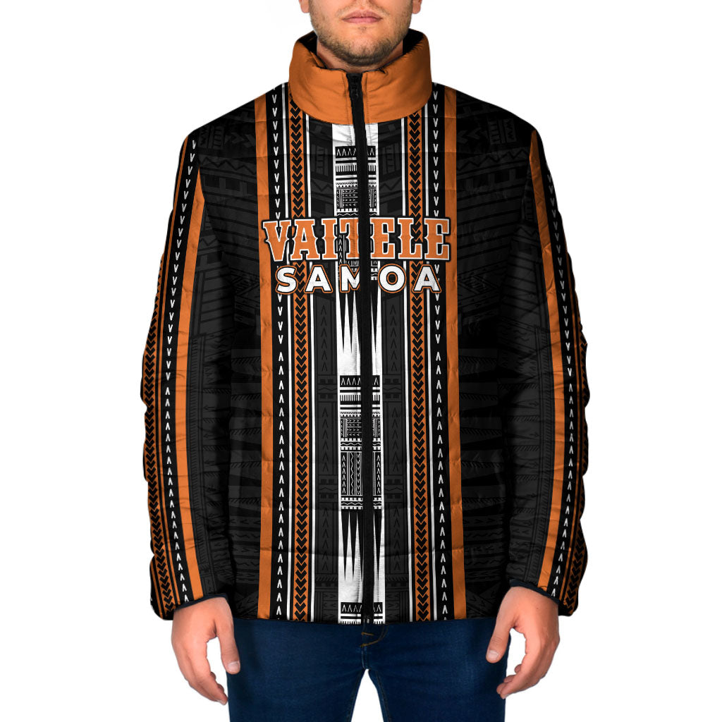 Personalised Vaitele Samoa Padded Jacket Samoan Tribal Pattern