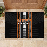 Vaitele Samoa Rubber Doormat Samoan Tribal Pattern LT05 Orange - Polynesian Pride