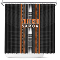 Vaitele Samoa Shower Curtain Samoan Tribal Pattern LT05 Orange - Polynesian Pride