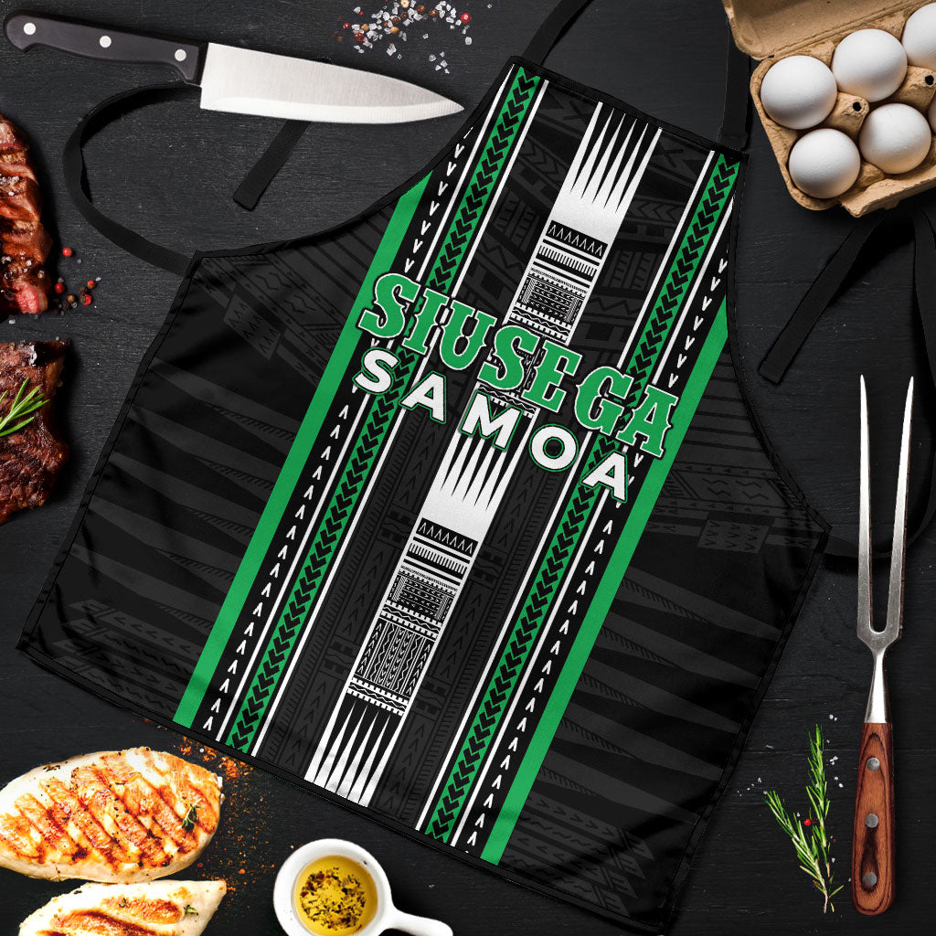 Siusega Samoa Apron Samoan Tribal Pattern LT05 Green - Polynesian Pride