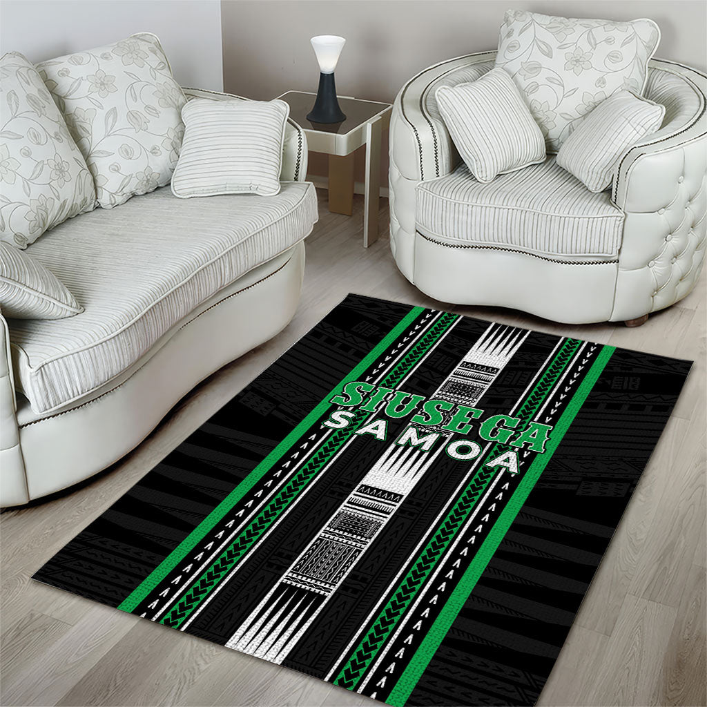 Siusega Samoa Area Rug Samoan Tribal Pattern LT05 - Polynesian Pride