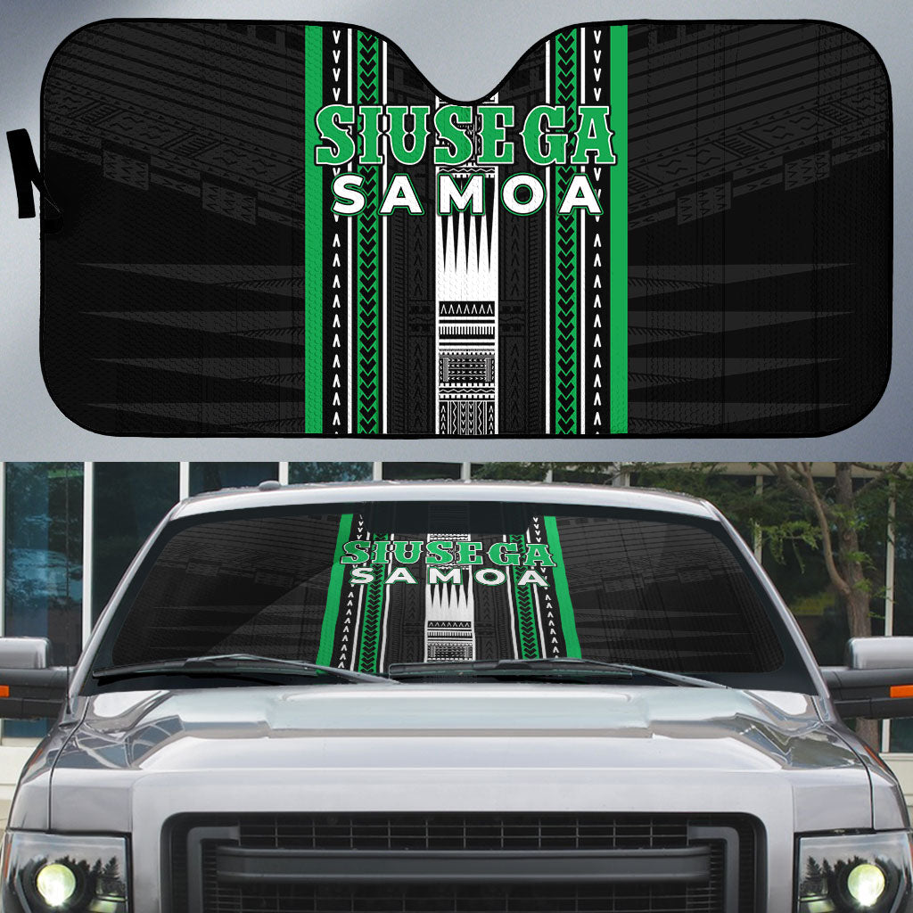 Siusega Samoa Auto Sun Shade Samoan Tribal Pattern