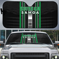 Siusega Samoa Auto Sun Shade Samoan Tribal Pattern LT05 Green - Polynesian Pride
