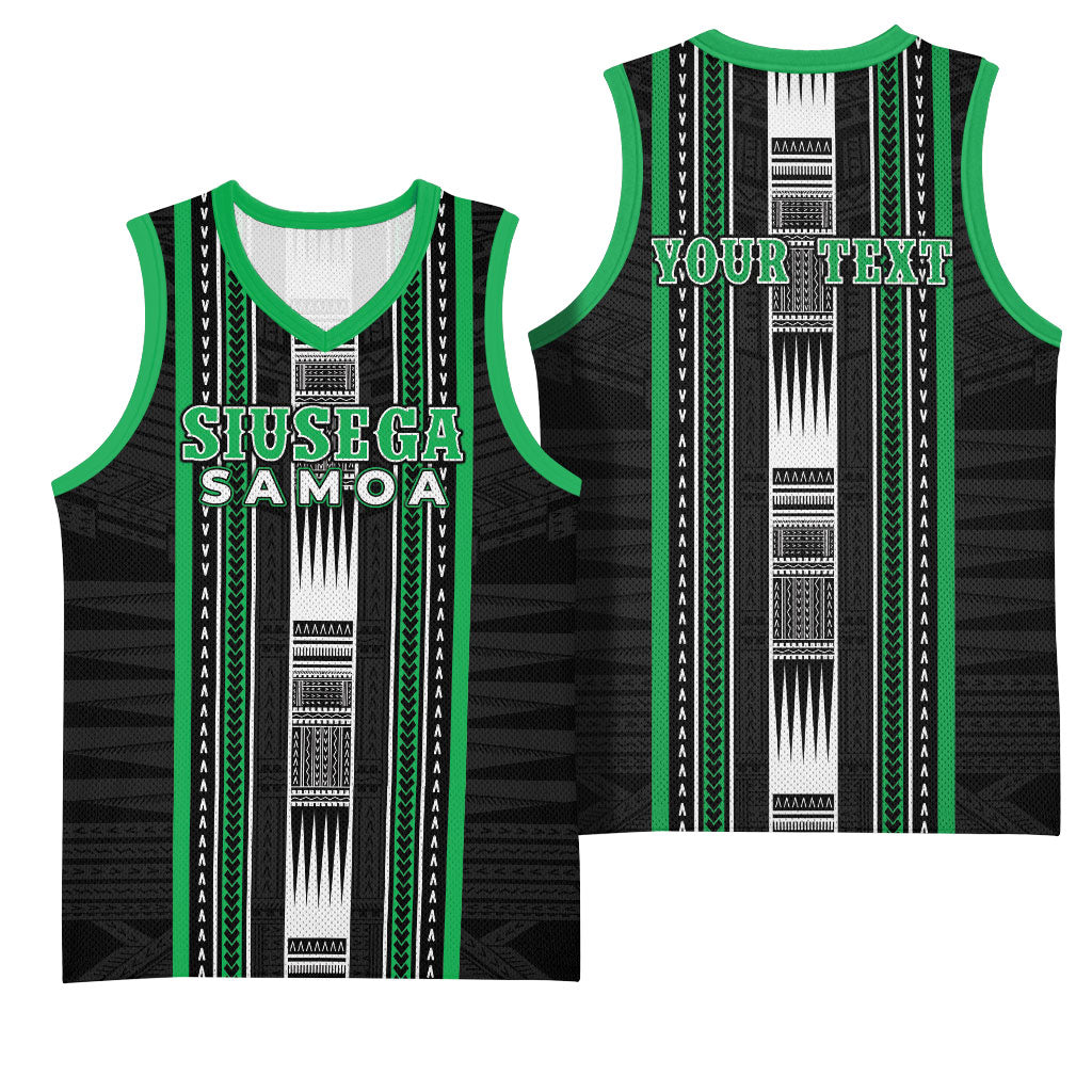 Personalised Siusega Samoa Basketball Jersey Samoan Tribal Pattern LT05 - Polynesian Pride