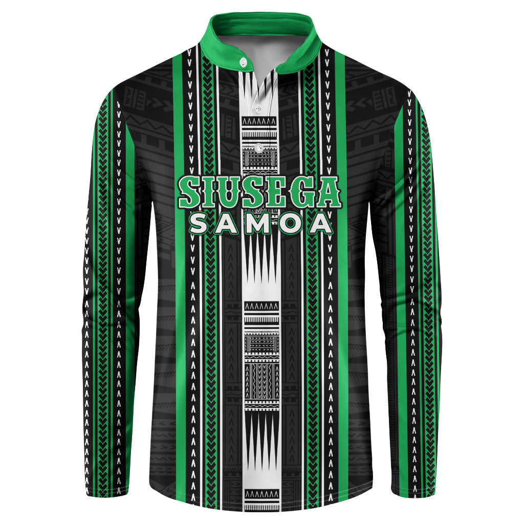 Personalised Siusega Samoa Button Sweatshirt Samoan Tribal Pattern