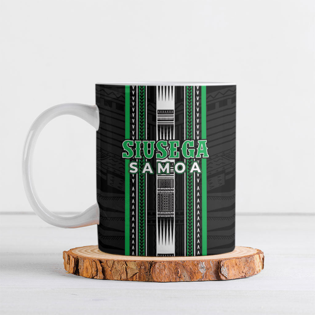Personalised Siusega Samoa Ceramic Mug Samoan Tribal Pattern