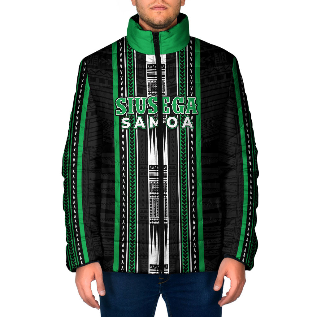 Personalised Siusega Samoa Padded Jacket Samoan Tribal Pattern