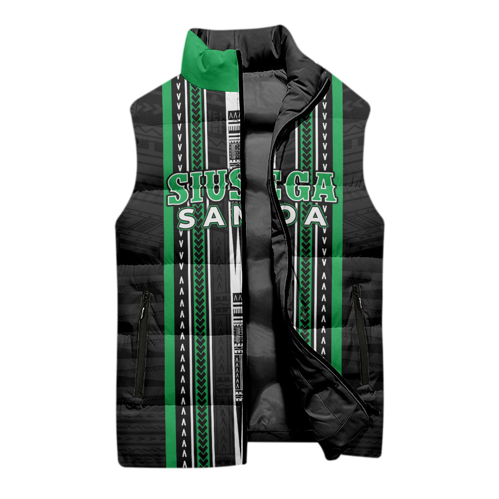 Personalised Siusega Samoa Sleeveless Puffer Jacket Samoan Tribal Pattern LT05 - Polynesian Pride