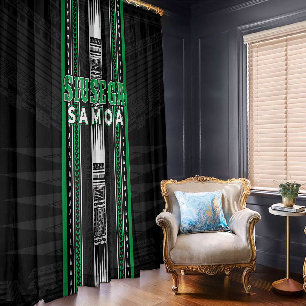 Siusega Samoa Window Curtain Samoan Tribal Pattern LT05 - Polynesian Pride