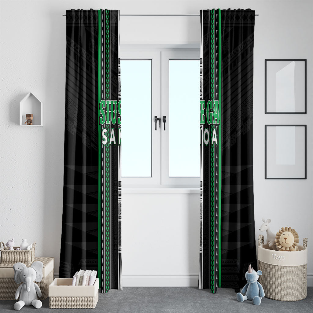 Siusega Samoa Window Curtain Samoan Tribal Pattern LT05 - Polynesian Pride