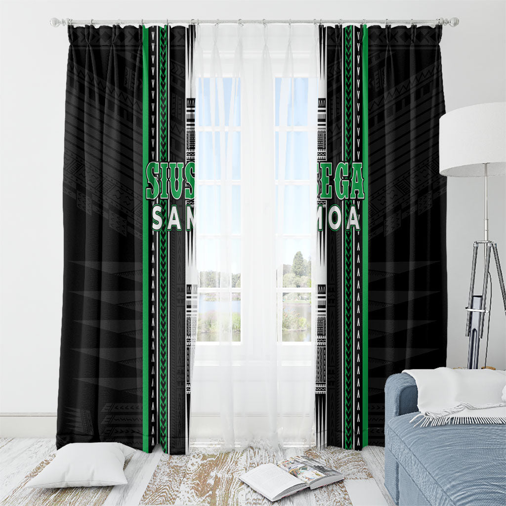 Siusega Samoa Window Curtain Samoan Tribal Pattern LT05 - Polynesian Pride