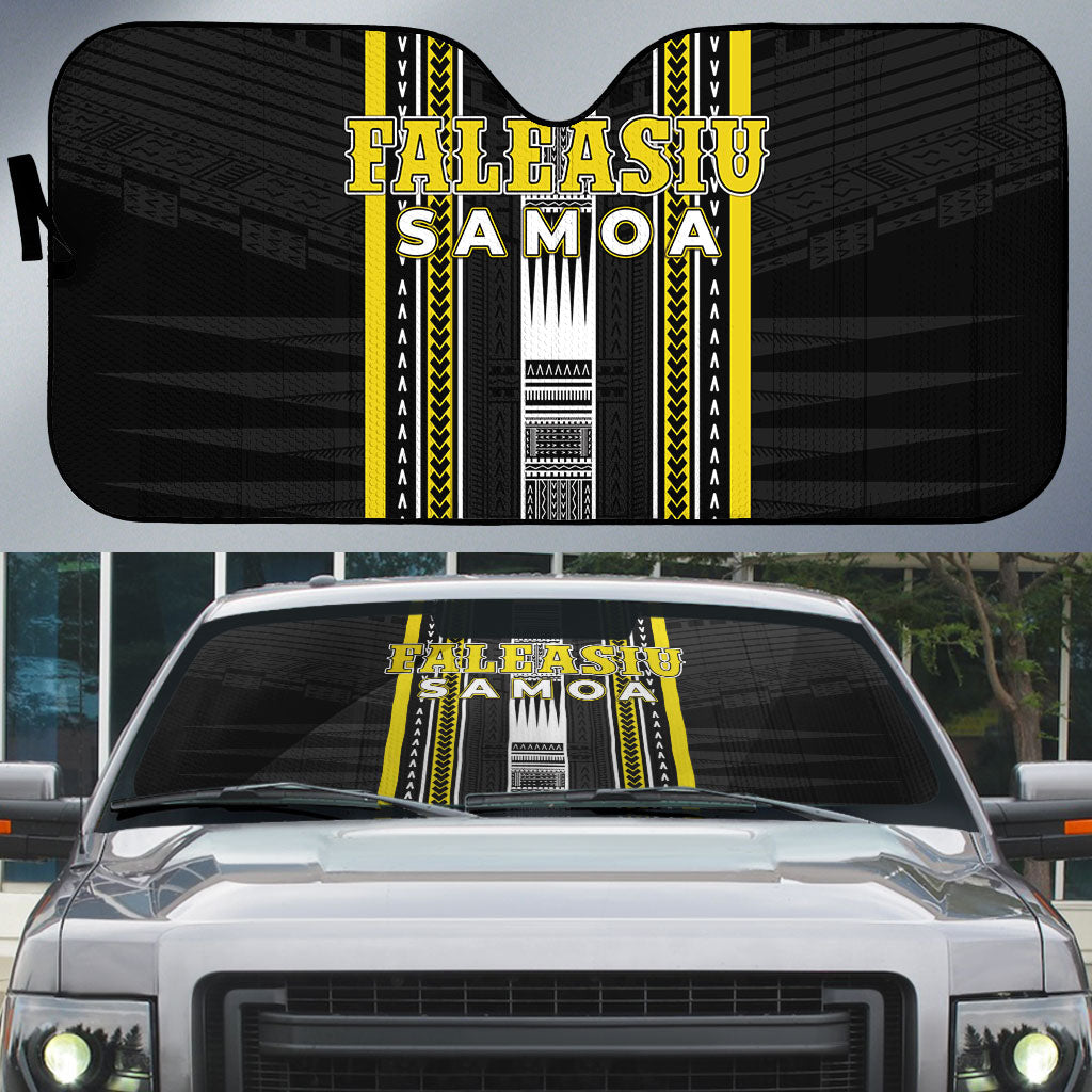 Faleasiu Samoa Auto Sun Shade Samoan Tribal Pattern