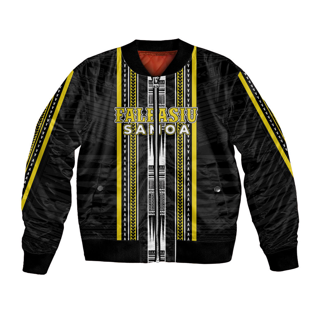 Personalised Faleasiu Samoa Bomber Jacket Samoan Tribal Pattern