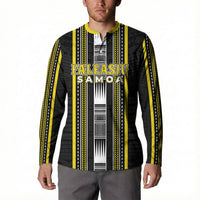 Personalised Faleasiu Samoa Button Sweatshirt Samoan Tribal Pattern LT05 - Polynesian Pride