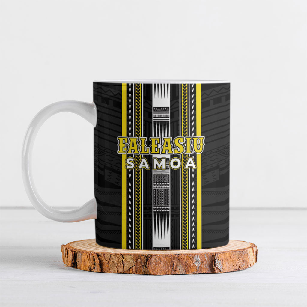 Personalised Faleasiu Samoa Ceramic Mug Samoan Tribal Pattern
