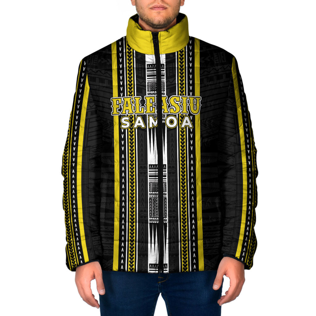 Personalised Faleasiu Samoa Padded Jacket Samoan Tribal Pattern