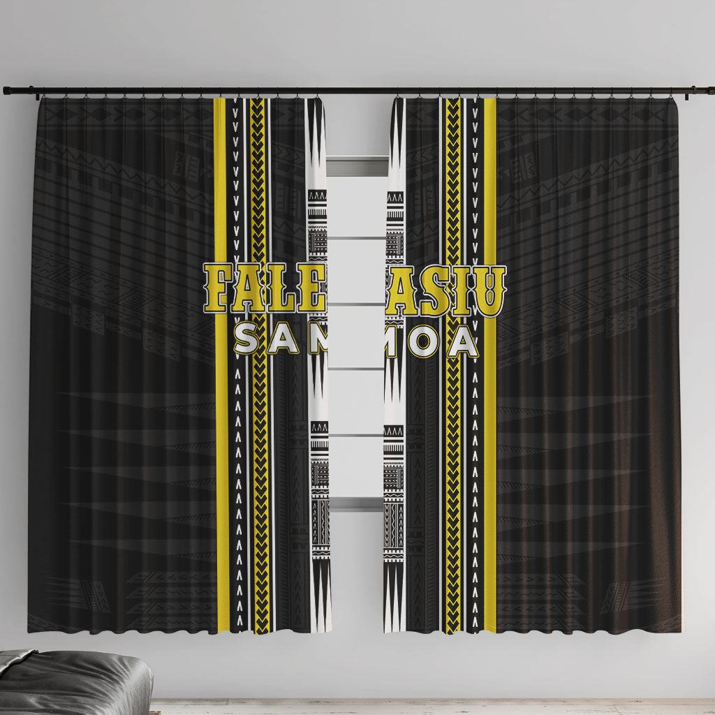 Faleasiu Samoa Window Curtain Samoan Tribal Pattern