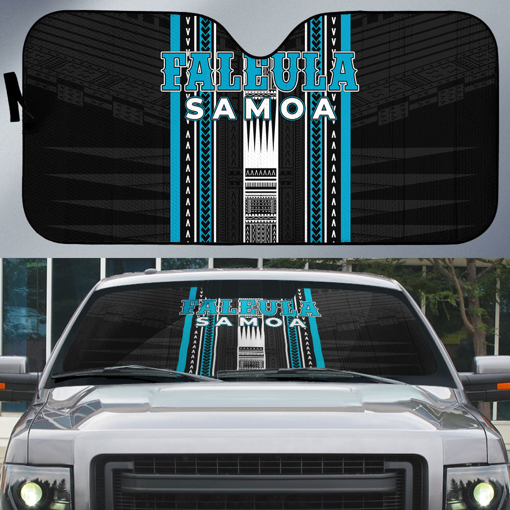 Faleula Samoa Auto Sun Shade Samoan Tribal Pattern