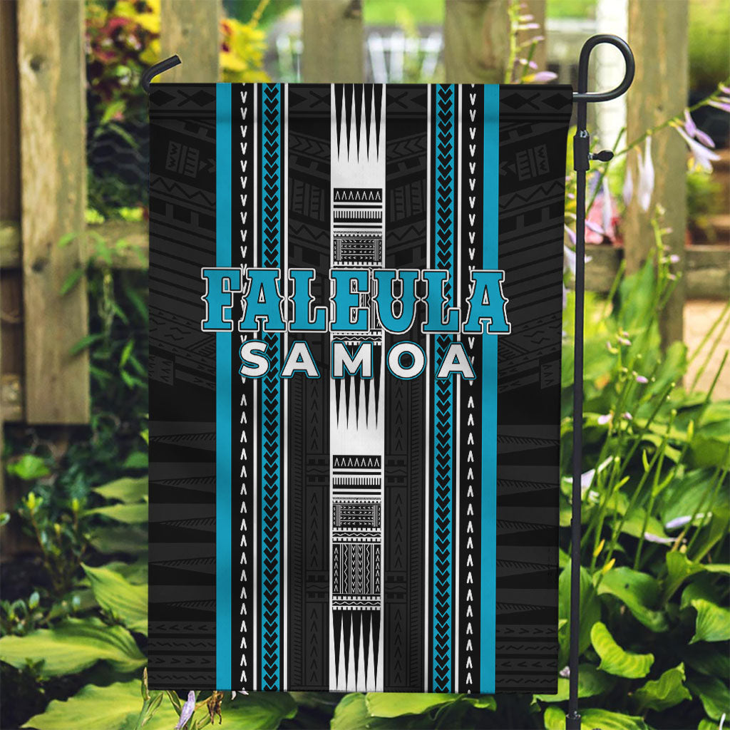 Faleula Samoa Garden Flag Samoan Tribal Pattern LT05 Garden Flag Blue - Polynesian Pride