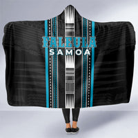 Faleula Samoa Hooded Blanket Samoan Tribal Pattern LT05 One Size Blue - Polynesian Pride