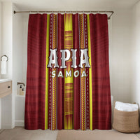 Apia Samoa Bathroom Set Samoan Tribal Pattern LT05 Shower Curtain Only Red - Polynesian Pride