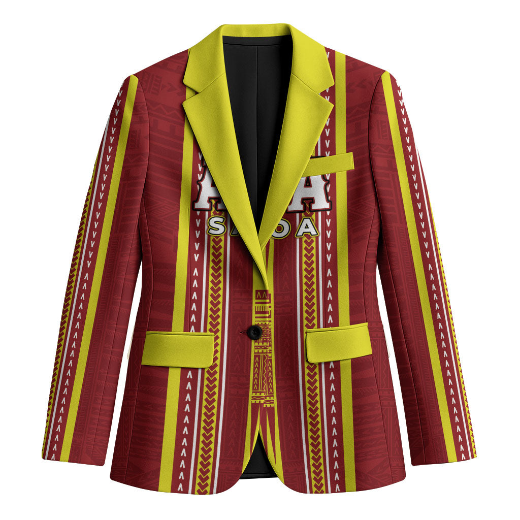 Personalised Apia Samoa Blazer Samoan Tribal Pattern