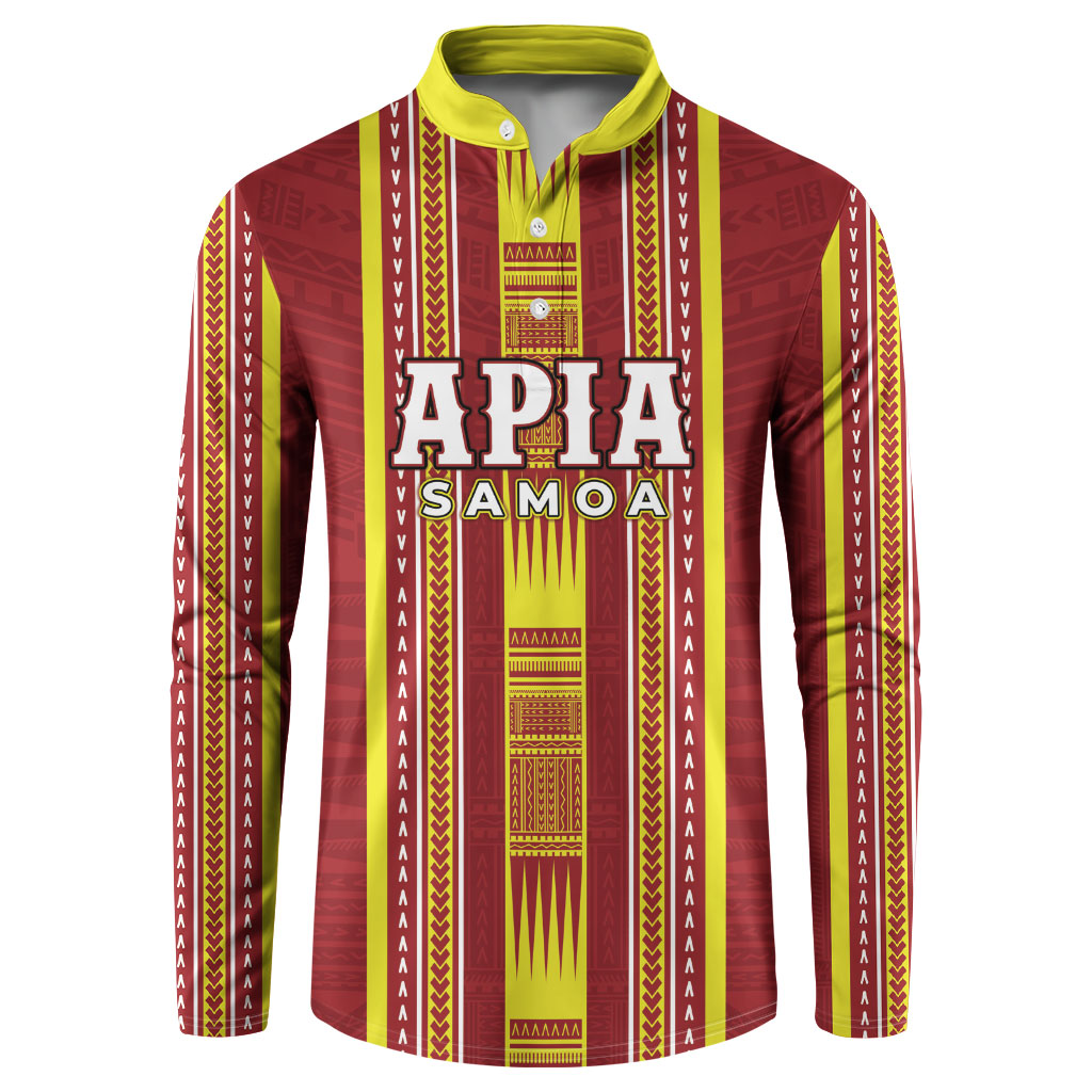 Personalised Apia Samoa Button Sweatshirt Samoan Tribal Pattern