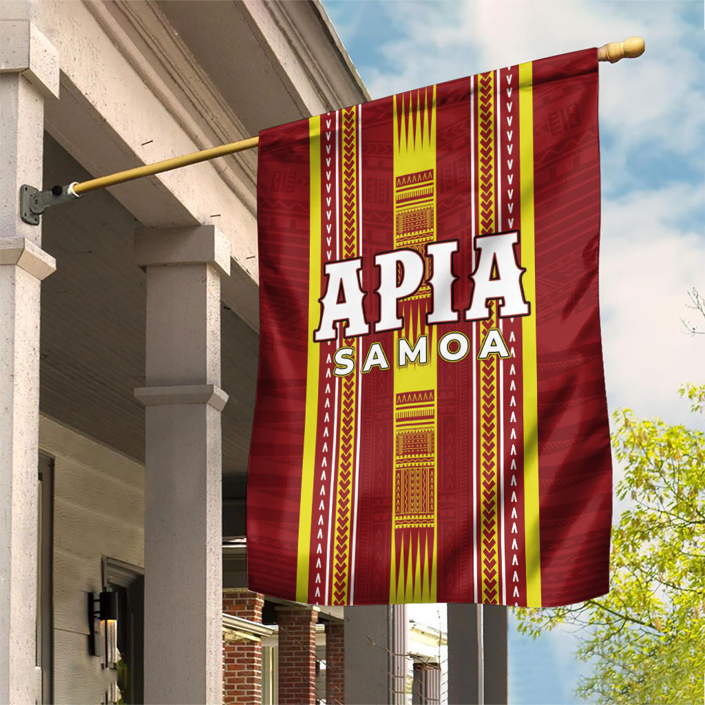 Apia Samoa Garden Flag Samoan Tribal Pattern LT05 House Flag Red - Polynesian Pride