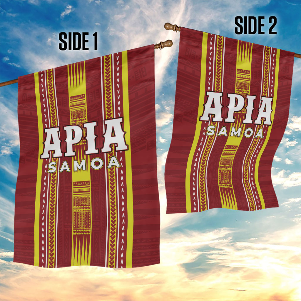 Apia Samoa Garden Flag Samoan Tribal Pattern LT05 - Polynesian Pride