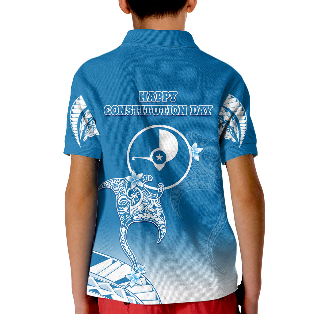 FSM Yap Constitution Day Kid Polo Shirt Polynesian Batoids LT05 - Polynesian Pride