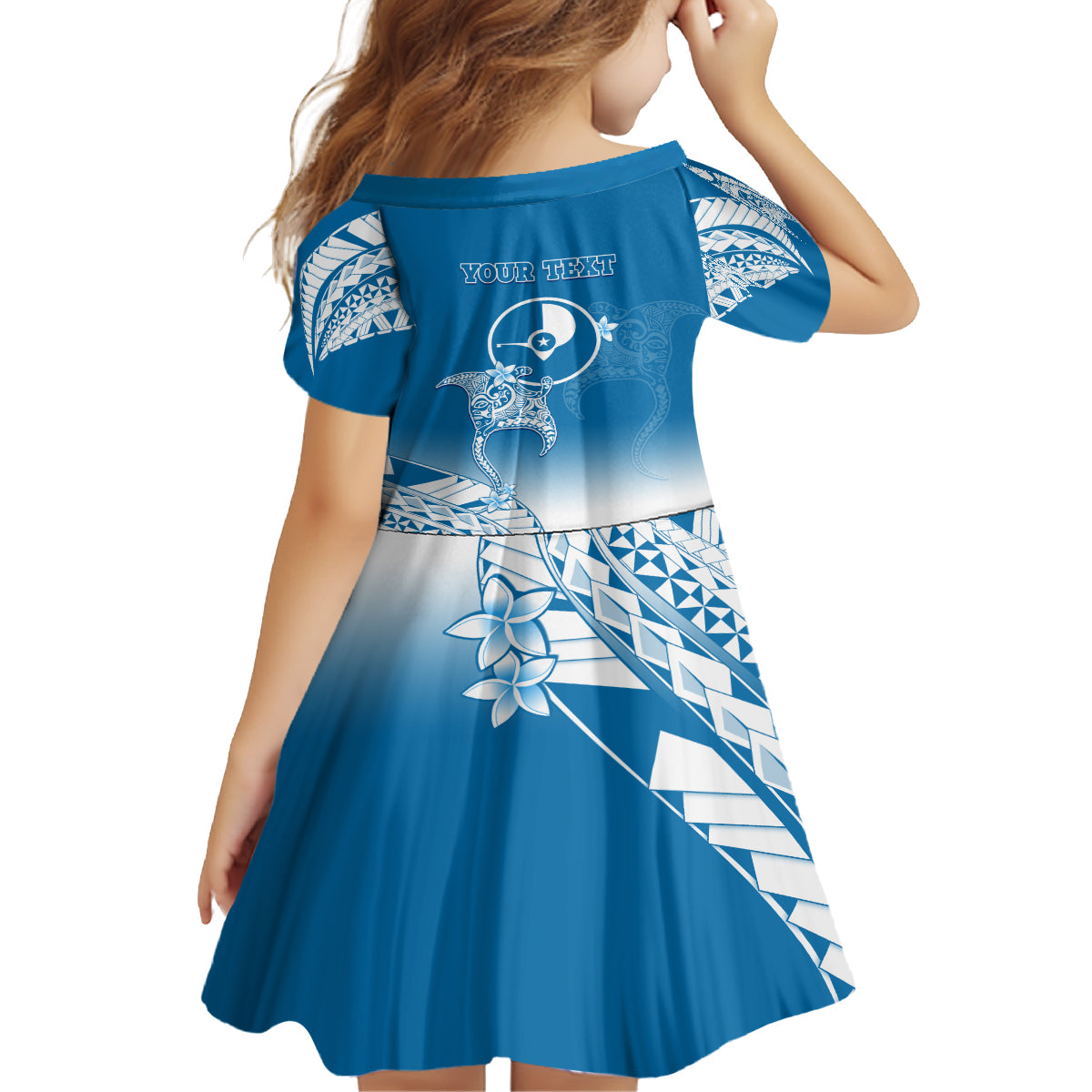 Personalised FSM Yap Constitution Day Family Matching Off Shoulder Maxi Dress and Hawaiian Shirt Polynesian Batoids LT05 - Polynesian Pride