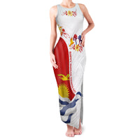 Personalised Kiribati Human Rights Day Family Matching Tank Maxi Dress and Hawaiian Shirt Polynesian Style LT05 Mom's Dress White - Polynesian Pride