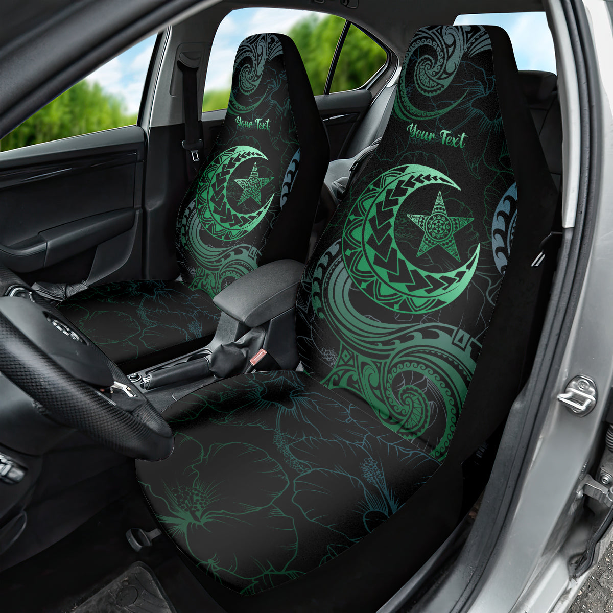 Personalised Polynesia Car Seat Cover With Islam Crescent And Star LT05 - Polynesian Pride