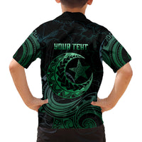 Personalised Polynesia Family Matching Puletasi Dress and Hawaiian Shirt With Islam Crescent And Star LT05 - Polynesian Pride