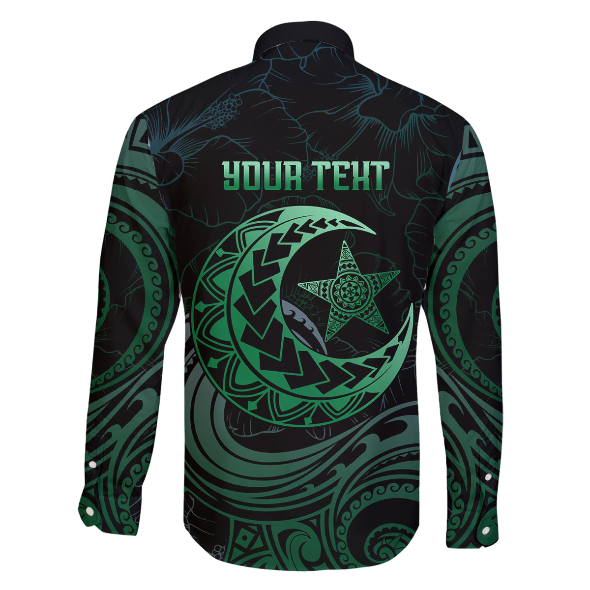 Personalised Polynesia Family Matching Summer Maxi Dress and Hawaiian Shirt With Islam Crescent And Star LT05 - Polynesian Pride