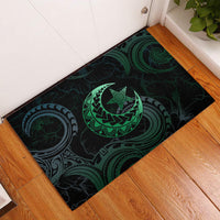 Polynesia Rubber Doormat With Islam Crescent And Star LT05 Green - Polynesian Pride