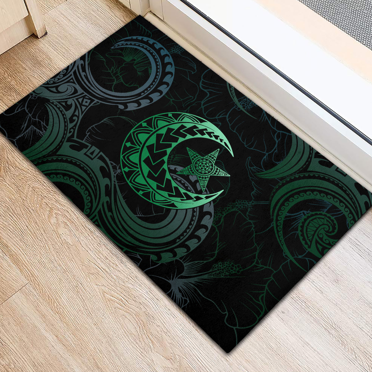 Polynesia Rubber Doormat With Islam Crescent And Star LT05 - Polynesian Pride