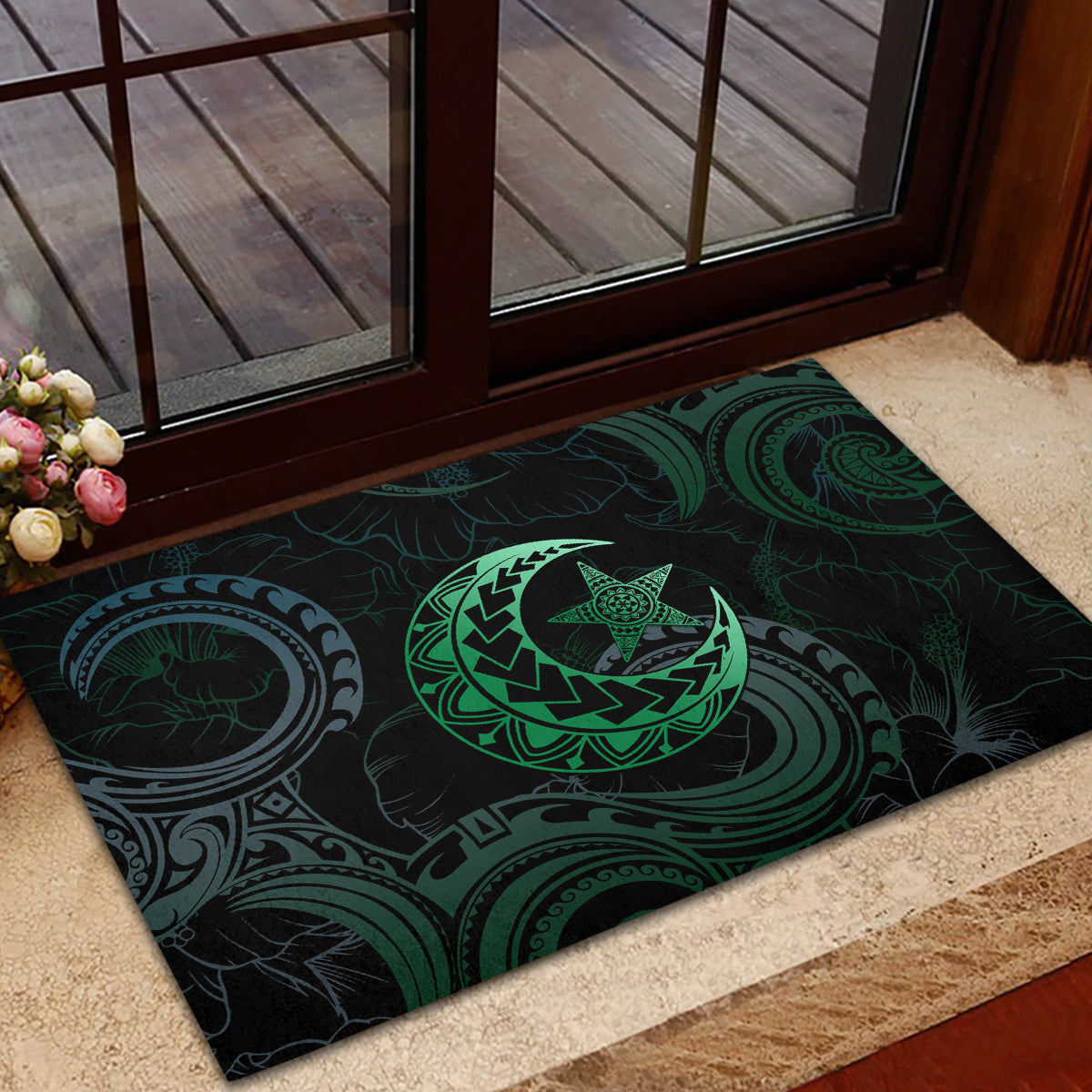 Polynesia Rubber Doormat With Islam Crescent And Star LT05 - Polynesian Pride