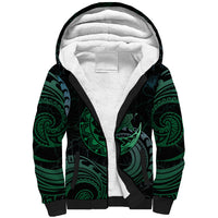 Personalised Polynesia Sherpa Hoodie With Islam Crescent And Star LT05 Unisex Green - Polynesian Pride